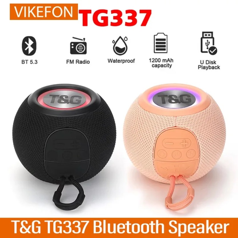 Portable Bluetooth Speaker Waterproof Ipx7 - Haut-parleur Bluetooth TG337 TWS, Boombox avec