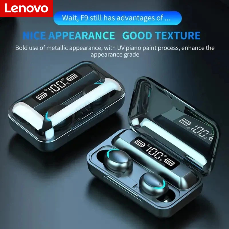 Headphones - Écouteurs sans fil Bluetooth Lenovo F9