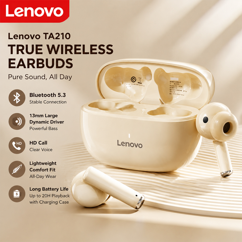 Anc Wireless Over Ear Headphones - Casque sans fil Bluetooth Lenovo TA210