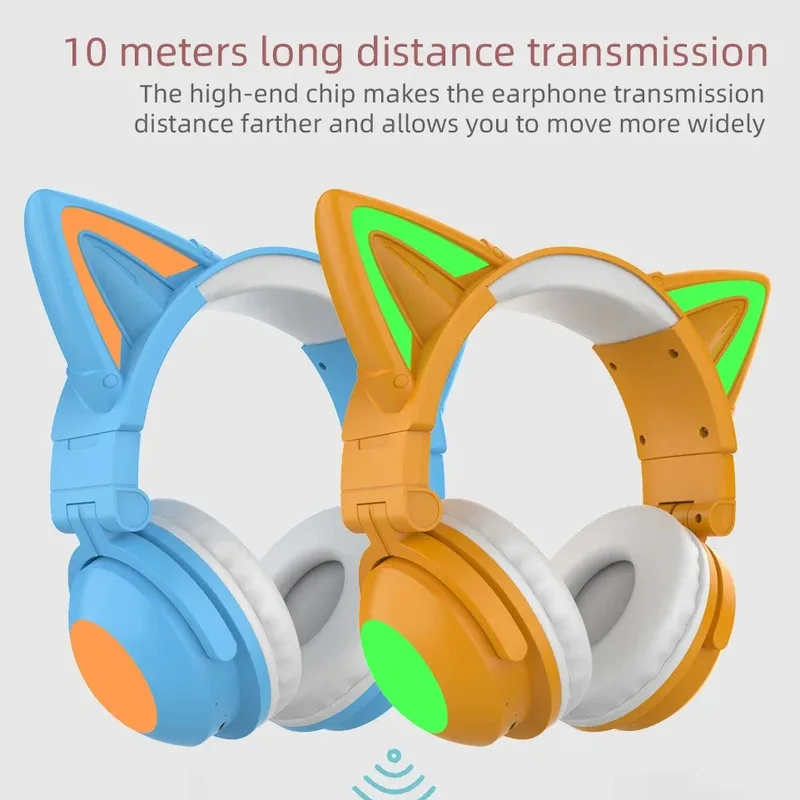 Cat Ear Bluetooth Headset Led - Nouveau ZW068 Bluetooth5.0 casque sans fil