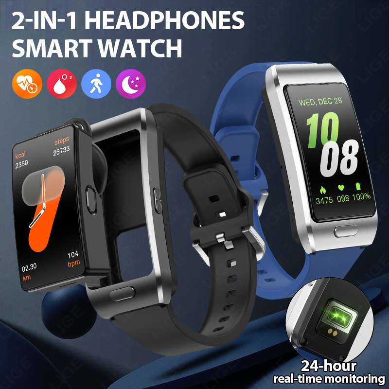 Tws Earbuds Bluetooth 5.3 - Nouvelle montre connectée LIGE avec écouteurs