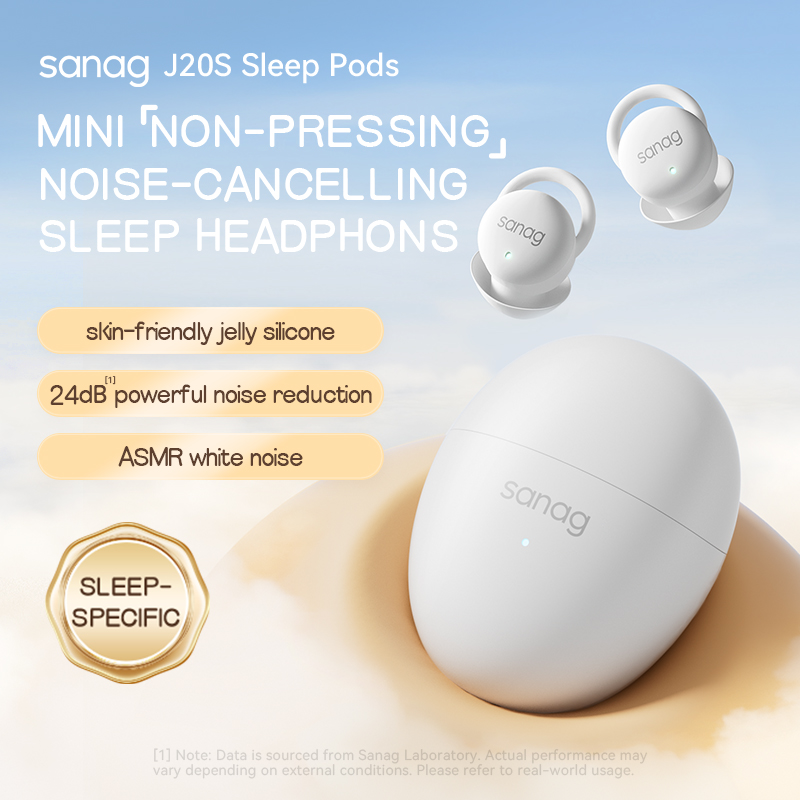 Sleep Mask Headphones Bluetooth - Écouteurs sans fil Sanag J20, écouteurs