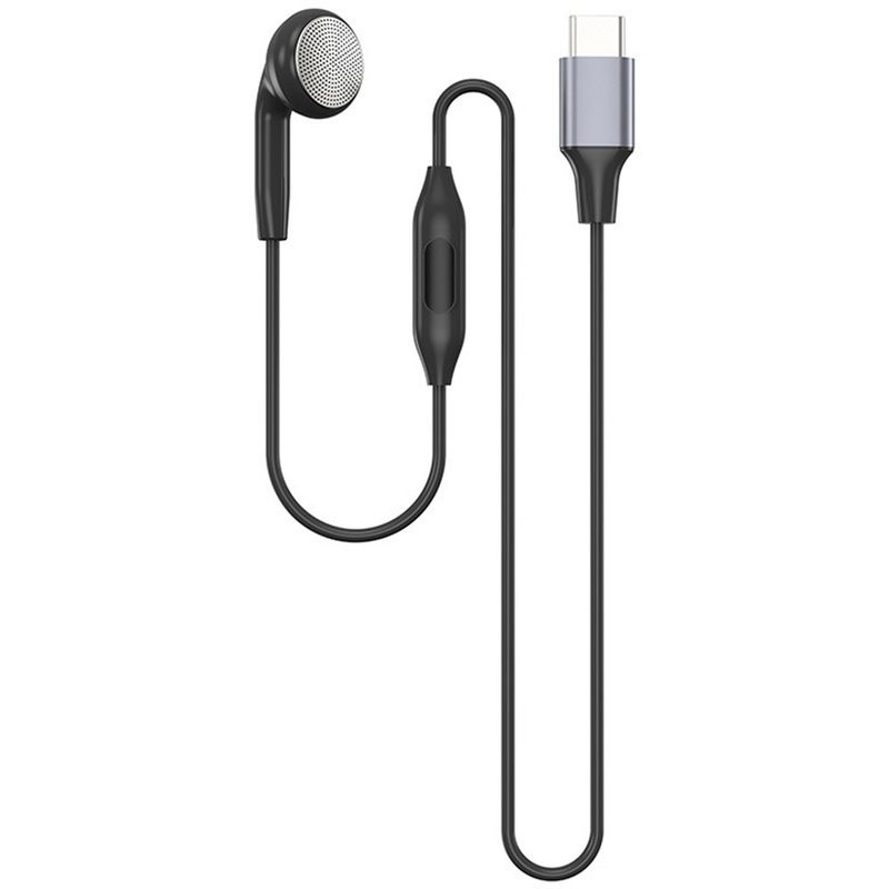 Type C Wired Earphones With Mic - Écouteur mono filaire DT75BG Type C