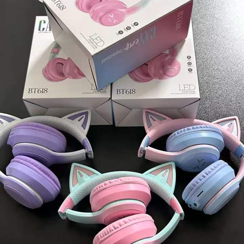 Casque Bluetooth sans fil T28, - Cat Ear Bluetooth Headset Led avis et prix