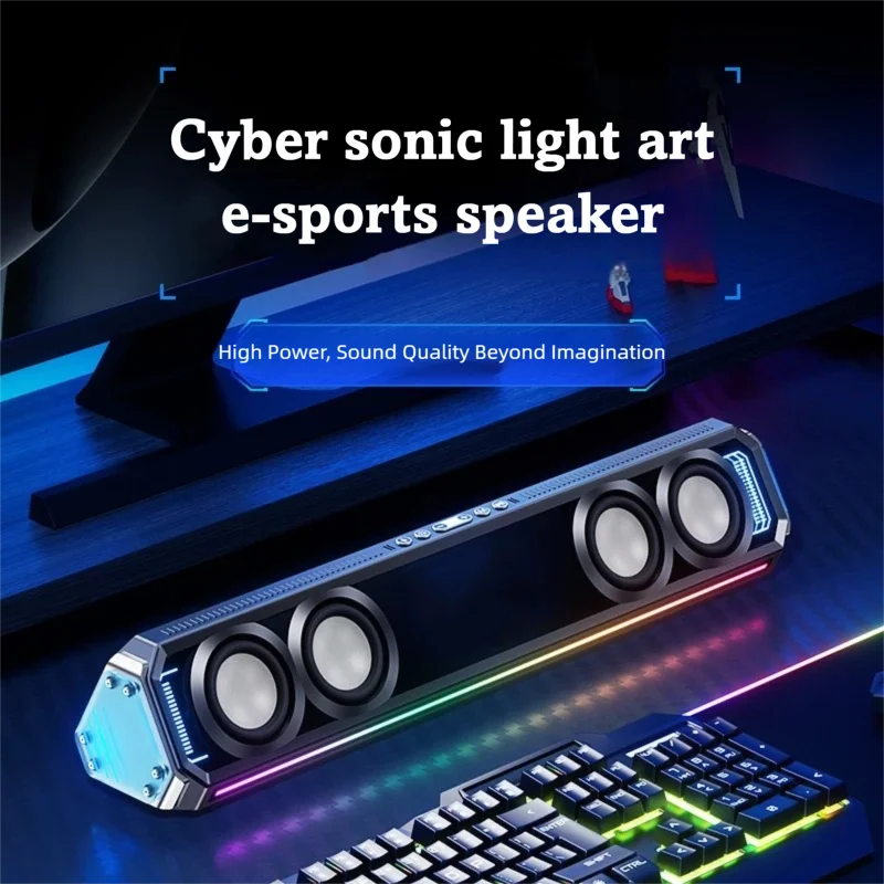 Barre de son gaming avec éclai - Rgb Computer Soundbar For Pc avis et prix
