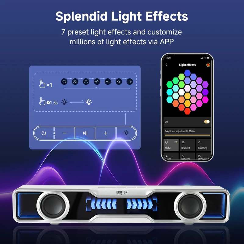 Enceintes d'ordinateur Edifier - Rgb Computer Soundbar For Pc avis et prix