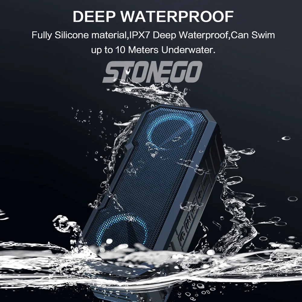 Haut-parleur Bluetooth portabl - Portable Bluetooth Speaker Waterproof Ipx7 avis et prix