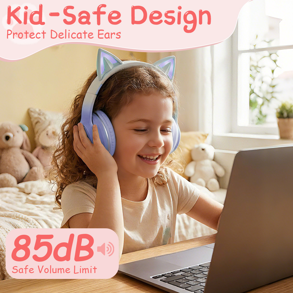 Adorable casque sans fil à ore - Cat Ear Bluetooth Headset Led avis et prix