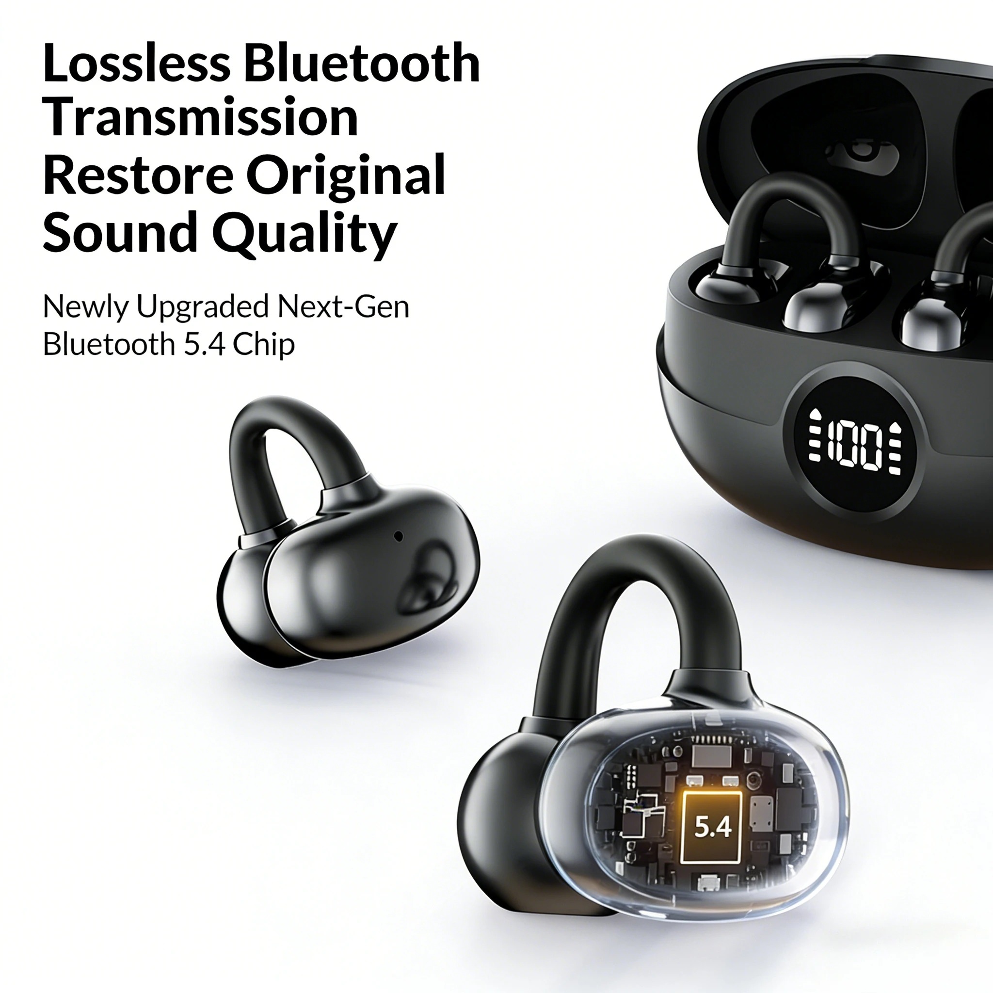 Écouteurs sans fil à clipser,  - Open Ear Air Conduction Headphones avis et prix
